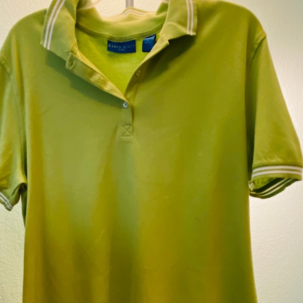Karen Scott Lime Green Polo